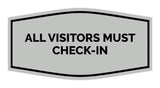 Signs ByLITA Fancy All Visitors Must Check-in Sign