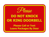 Signs ByLITA Classic Framed DO NOT KNOCK OR RING DOORBELL