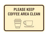 Classic Framed Please Keep Coffee Area Clean Wall or Door Sign