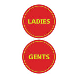 Signs ByLITA Circle Ladies and Gents Sign Set