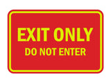 Classic Framed Exit Only Do Not Enter Sign