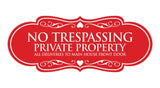 Signs ByLITA Designer No Trespassing Private Property Sign All Deliveries to Main House Front Door Sign