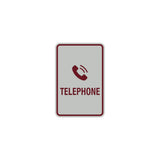 Portrait Round Telephone Sign With Adhesive Tape