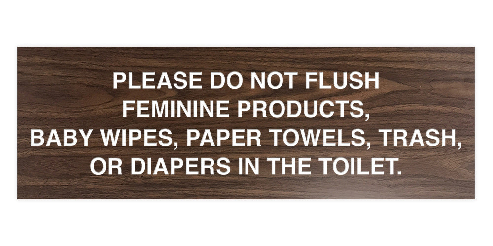 Signs ByLITA Basic Please Do Not Flush Etiquette Sign