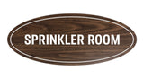 Oval Sprinkler Room Sign