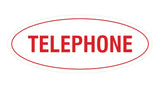 Oval TELEPHONE Sign