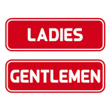 Basic LADIES GENTLEMEN Restroom Sign (2-Pack)