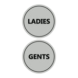 Signs ByLITA Circle Ladies and Gents Sign Set