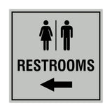 Signs ByLITA Square Restrooms left arrow Sign