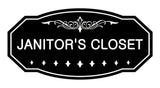 Victorian Janitor'S Closet Sign