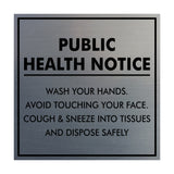 Signs ByLITA Square Public Health Notice Wash Your Hands Sign