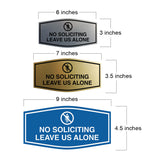 Fancy No Soliciting Leave Us Alone Wall or Door Sign
