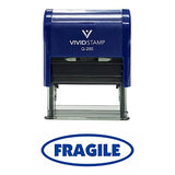 Blue Fragile Office Self-Inking Office Rubber Stamp