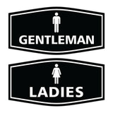 Signs ByLITA Fancy Ladies and Gentlemen Sign Set, 2-Pack