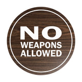 Signs ByLITA Circle No Weapons Allowed Sign