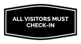 Signs ByLITA Fancy All Visitors Must Check-in Sign
