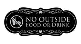 Signs ByLITA Designer No Outside Food or Drink Sign