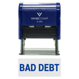 Blue Bad Debt Self-Inking Office Rubber Stamp