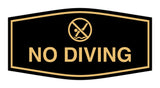 Signs ByLITA Fancy No Diving Sign with Adhesive Tape, Mounts On Any Surface