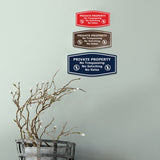 Fancy Private Property No Trespassing No Soliciting No Sales Wall or Door Sign