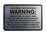 Signs ByLITA Classic Framed California Proposition 65 Sign Alcoholic Beverages