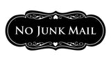Signs ByLITA Designer No Junk Mail Sign