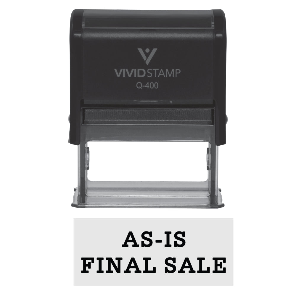 Black AS-IS FINAL SALE Self-Inking Office Rubber Stamp