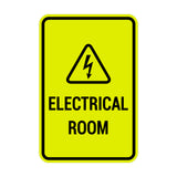 Portrait Round Electrical Room Sign