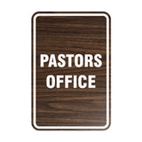 Signs ByLITA Portrait Round Pastors Office Sign