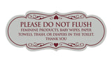 Signs ByLITA Designer Please Do Not Flush Etiqutte Sign