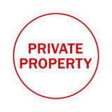 Signs ByLITA Circle Private Property Sign