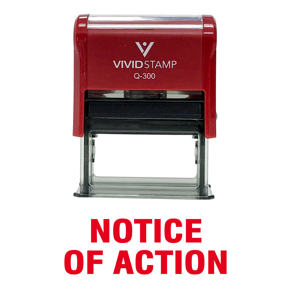 Notice of Action Self Inking Rubber Stamp