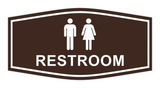 Dark Brown Fancy Unisex Restroom Sign