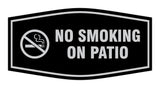 Signs ByLITA Fancy No Smoking on Patio Sign with Adhesive Tape, Mounts On Any Surface, Weather Resistant, Indoor/Outdoor Use