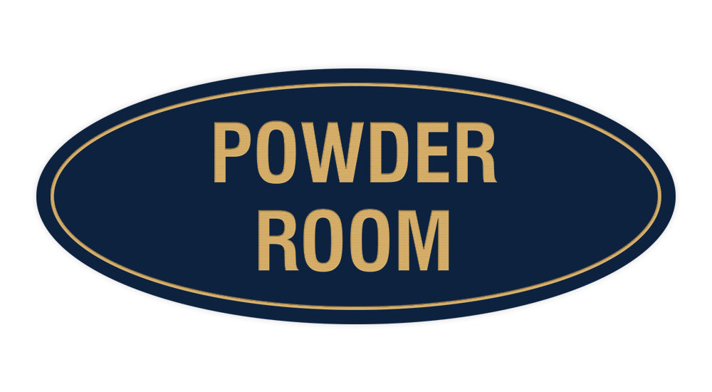 Signs ByLITA Oval Powder Room Sign