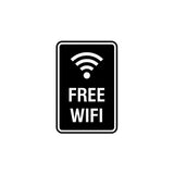 Portrait Round Free WiFi Sign with Adhesive Tape, Mounts On Any Surface, Weather Resistant