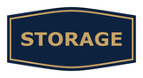 Navy Blue / Gold Fancy Storage Sign