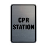 Portrait Round Cpr Station Sign