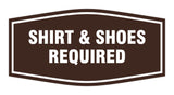 Signs ByLITA Fancy Shirt & Shoes Required Sign with Adhesive Tape, Mounts On Any Surface, Weather Resistant, Indoor/Outdoor Use