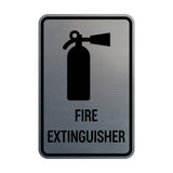 Portrait Round Fire Extinguisher Sign