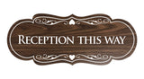 Signs ByLITA Designer Reception This Way Sign