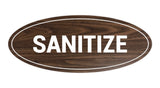 Oval Sanitize Sign