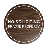 Signs ByLITA Circle No Soliciting Private Property Sign