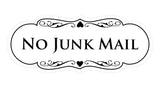 Signs ByLITA Designer No Junk Mail Sign