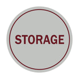 Light Grey / Burgundy Signs ByLITA Circle Storage Sign
