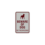 Signs ByLITA Portrait Round Beware of dog no trespassing Sign
