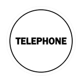 Signs ByLITA Circle Telephone Sign