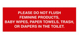 Signs ByLITA Basic Please Do Not Flush Etiquette Sign