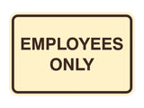 Signs ByLITA Classic Framed Employees Only Sign