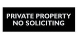 Signs ByLITA Basic Private Property No Soliciting Sign